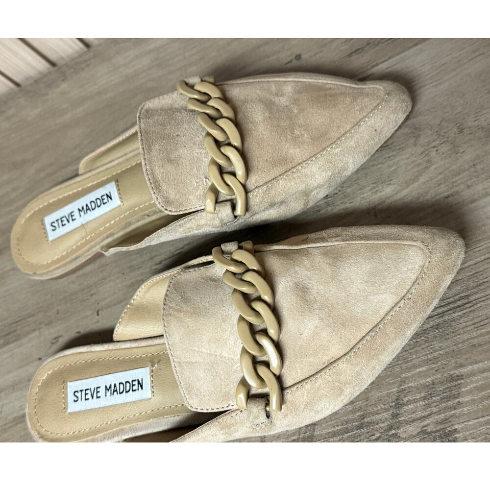 Steve Madden Almah Leather Suede Flat Mule Women’s Size 7M - Picture 8 of 11